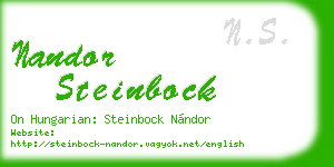nandor steinbock business card
